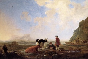牛を持つ牧童たち 田園風景画家 アルバート・カイプ Oil Paintings